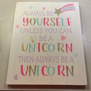 Wooden Unicorn Sign